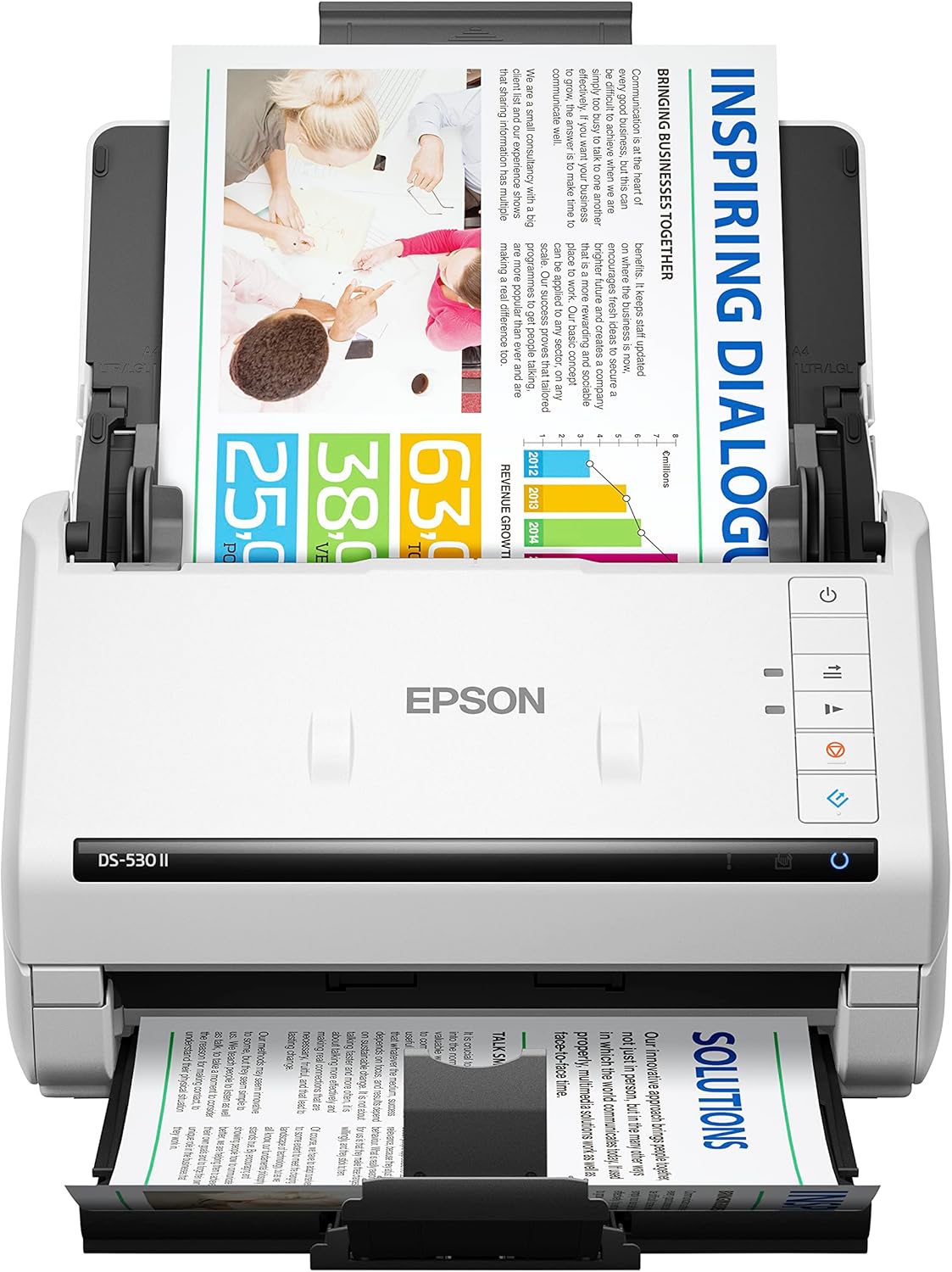 Epson DS-530 II Color Duplex Document Scanner for PC and Mac with Sheet-fed Auto Doc Feeder (ADF)