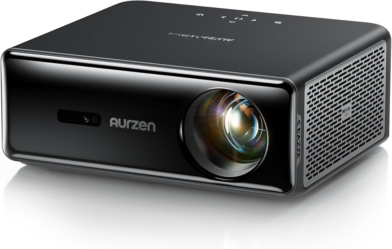 Aurzen EAZZE D1 MAX Upgraded Google TV Smart Projector 4K Supported, 1000 ANSI Lumens, MEMC Tech, Fully Automatics, 20W DoIby Audio, Home Theater Movie Projector with WiFi and Bluetooth, Black