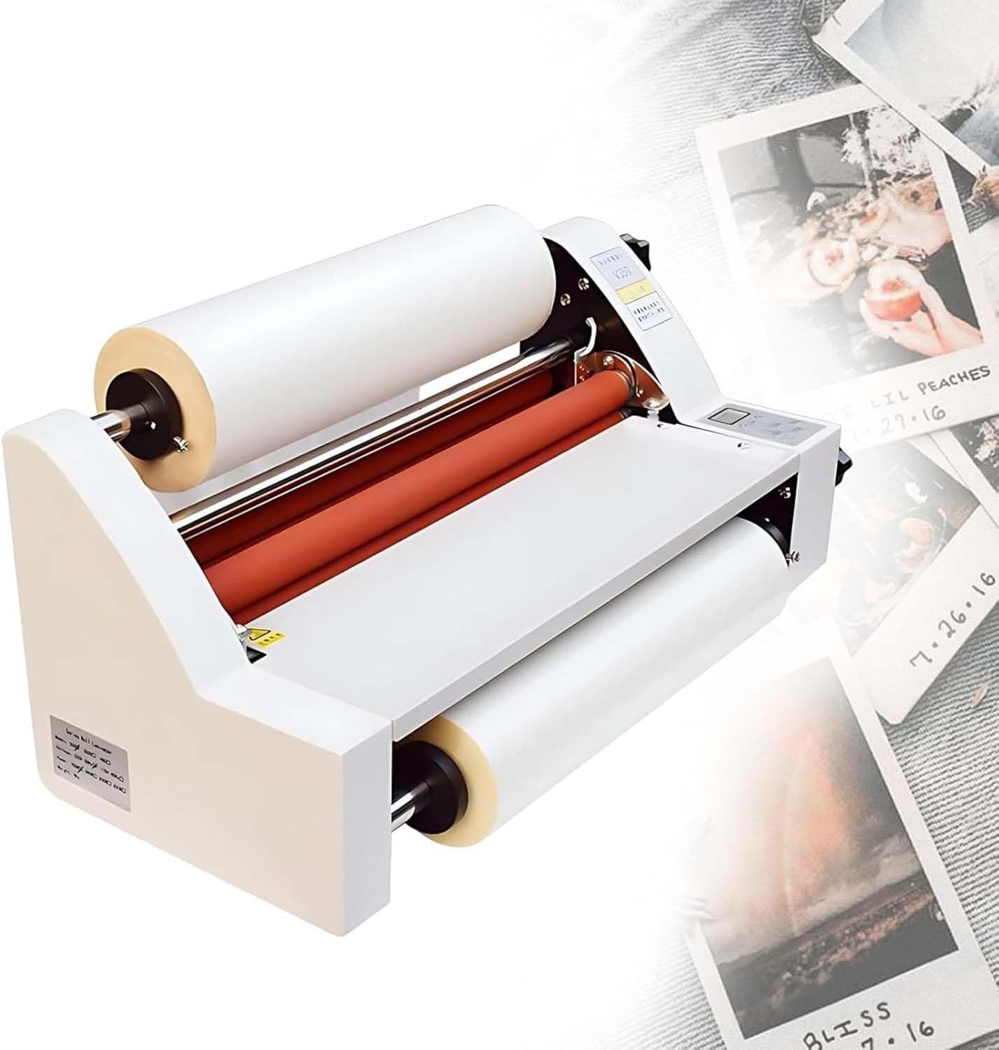 LYNNEYING Hot Cold Roll Laminator, 13'' Single and Dual Sided Thermal Laminating Machine - Rapid 1 Minute Warm Up Paper Commercial Laminator for School Office Commercial Use