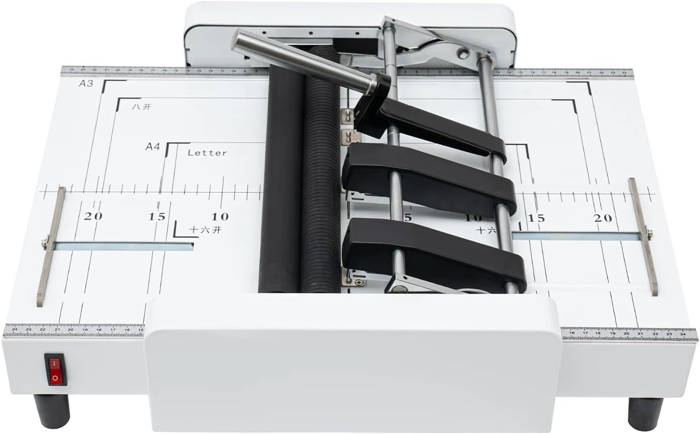 Binding Machine, Paper Folder and Binder, 2-in-1 Design, Rust-Resistant, Fold & Bind Up to 20 Sheets