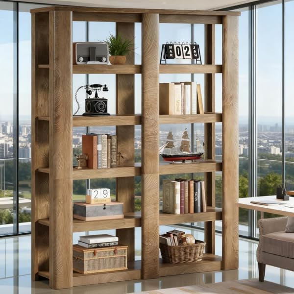 6-Shelf Bookcase, 70.8 Inch Tall Bookshelf Storage Shelving Unit for Home Office, Storage Shelf Organizer for Living Room, Shelving Unit for Books, Toys, Records, Display, Easy Assembly