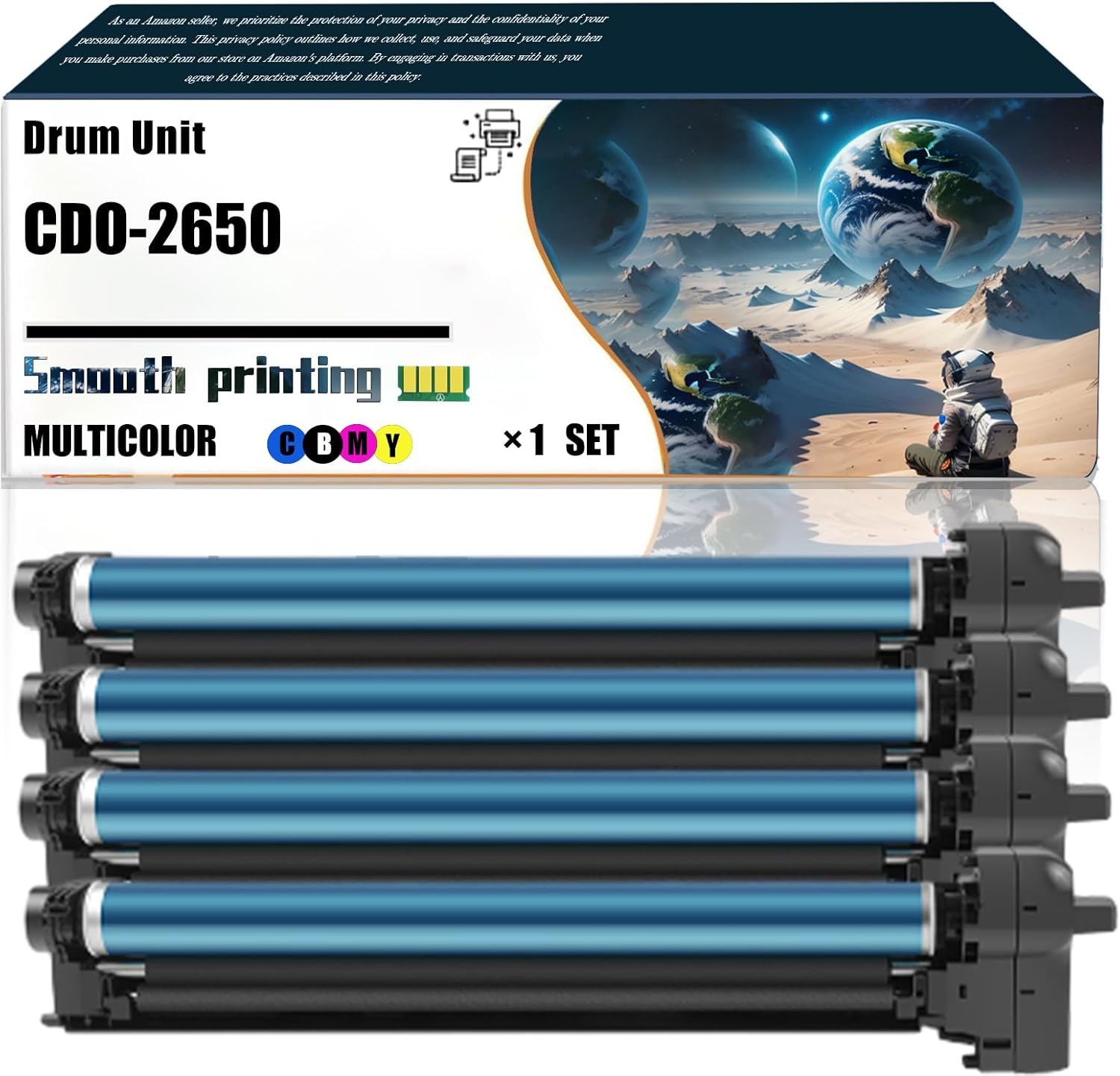 Replacement Parts Drum Unit CDO-2650 Compatible with Pantum CM265ADN Printers, Contains Chip and Clear Printing (4-Pack BK/C/M/Y)