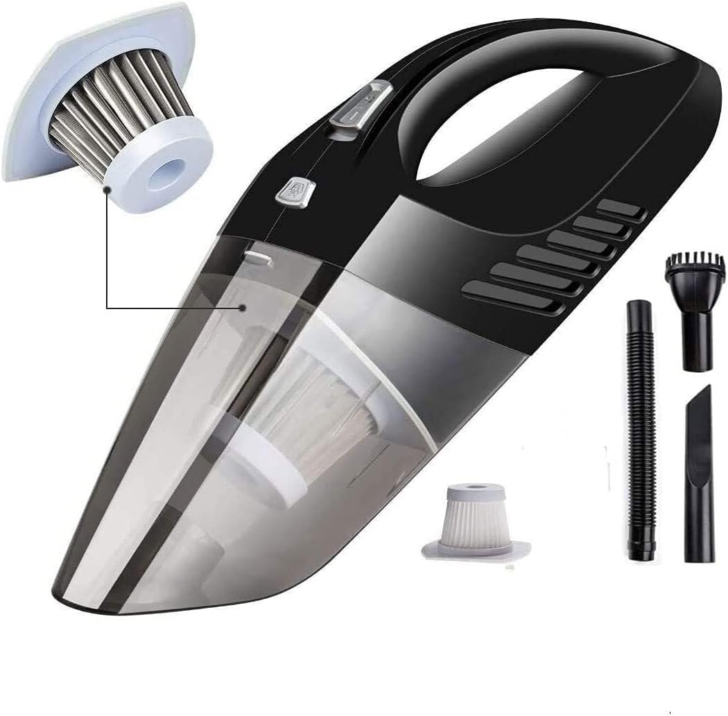 UCHUSI Handheld Vacuum Cordless, Handheld Vacuum Cordless, High Power 4000PA, Hand Vacuum Cleaner, Hand Held Vacuum Cleaner, 2200mAh Battery, Very Suitable for Pet Hair, Sofa, Car and Any Corner