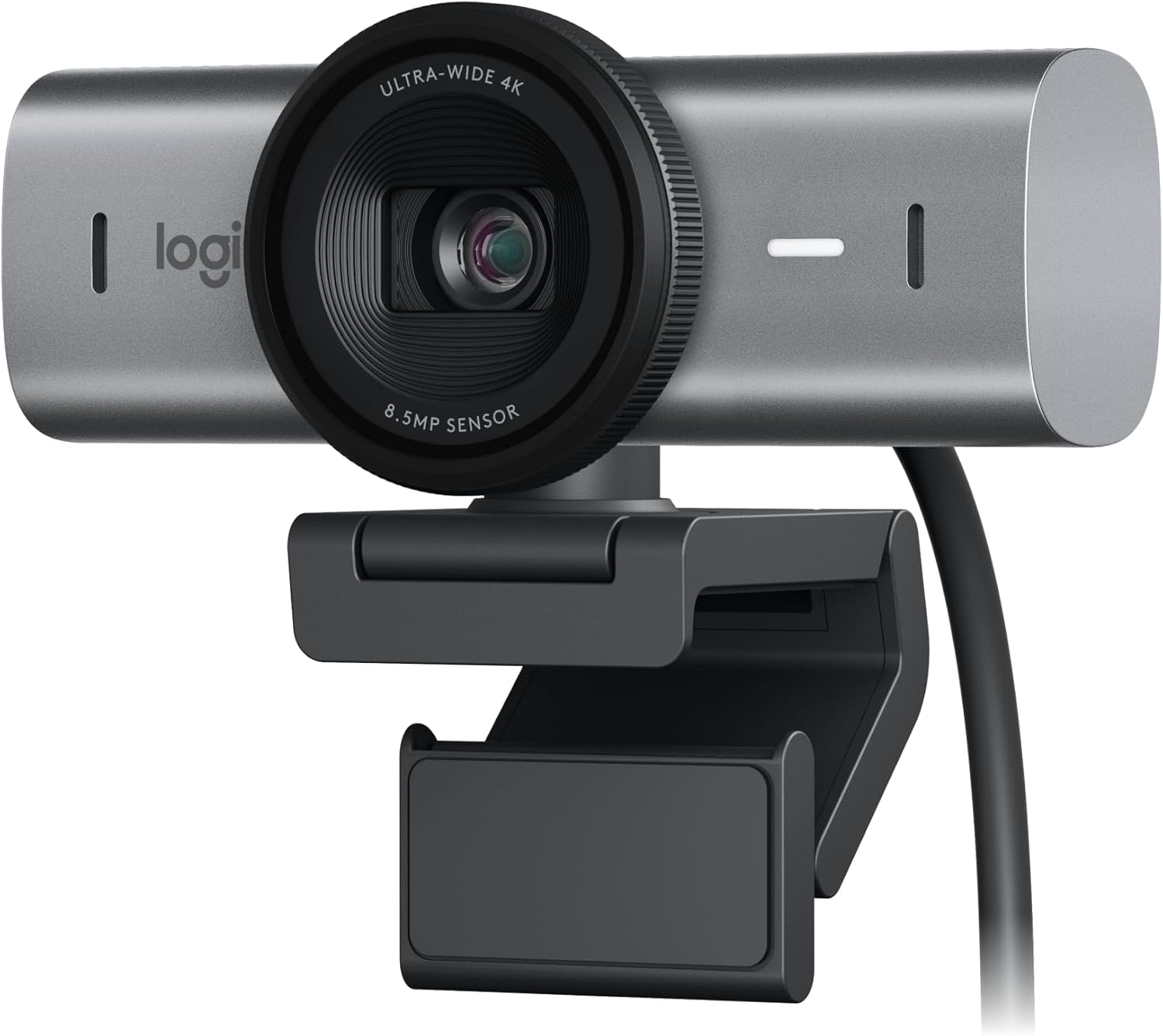 Logitech MX Brio Ultra HD 4K Webcam with Noise Reducing Microphones, AI-Enhanced Image Quality, Privacy Protector and USB-C Connection - Graphite