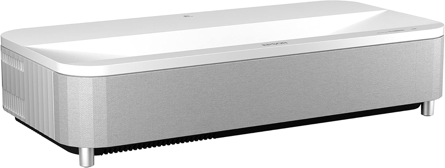 Epson EpiqVision Ultra LS800 Short Throw 3-Chip 3LCD Smart Streaming Laser Projector 4,000 Lumens, 4K PRO-UHD, HDR, 150', Android TV, 2.1ch Yamaha Built-in Speakers - White