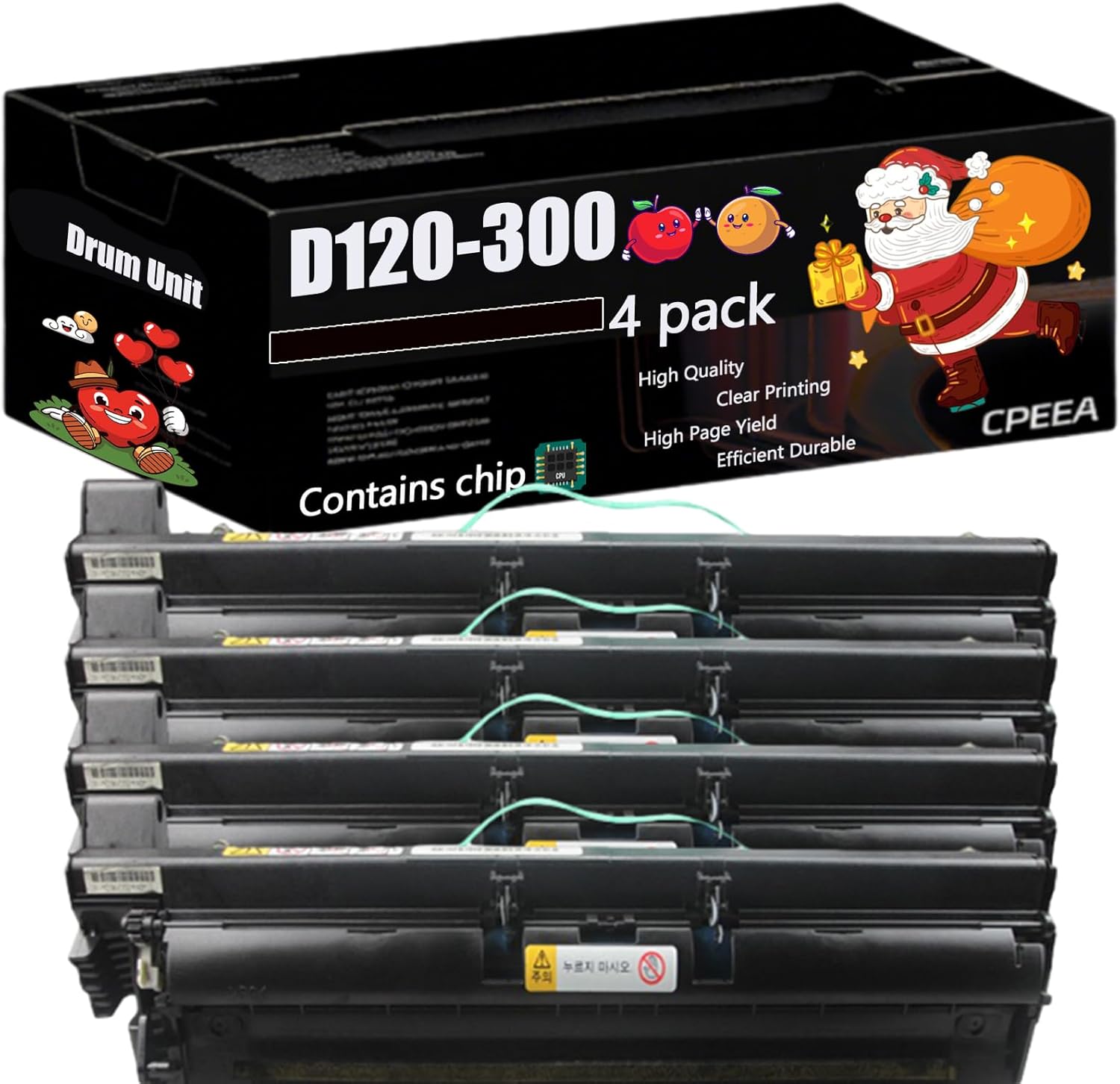 Compatible for Lanier D120-3000 Drum Unit Work for Lanier MP 2553 MP 2852 MP 2852SP MP 2352SP Printers, with Chip, High Yield 70000 Pages, Clear Printing (4 Pack Black)