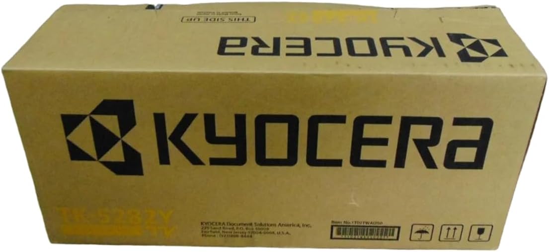 KYOCERA 1T02TWAUS0 Model TK-5282Y Yellow Toner Kit for use ECOSYS M6235cidn, M6635cidn and P6235cdn A4 Multifunctional Printers; Up to 11000 Pages Yield at 5% Average Coverage