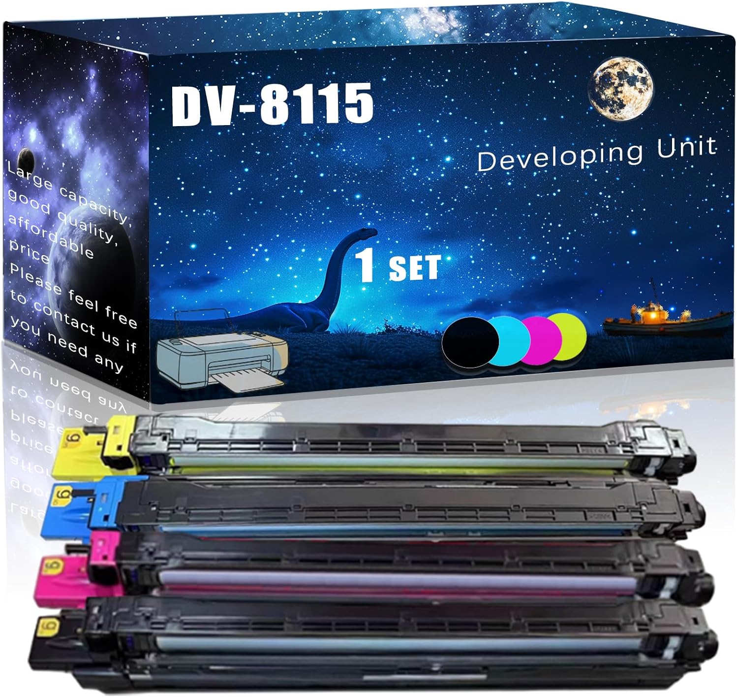 MUCQL DV-8115 Developing Unit Compatible for Kyocera ECOSYS M8124cidn M8130cidn Printers,with Chip Large Printing Demands (Multicolor)
