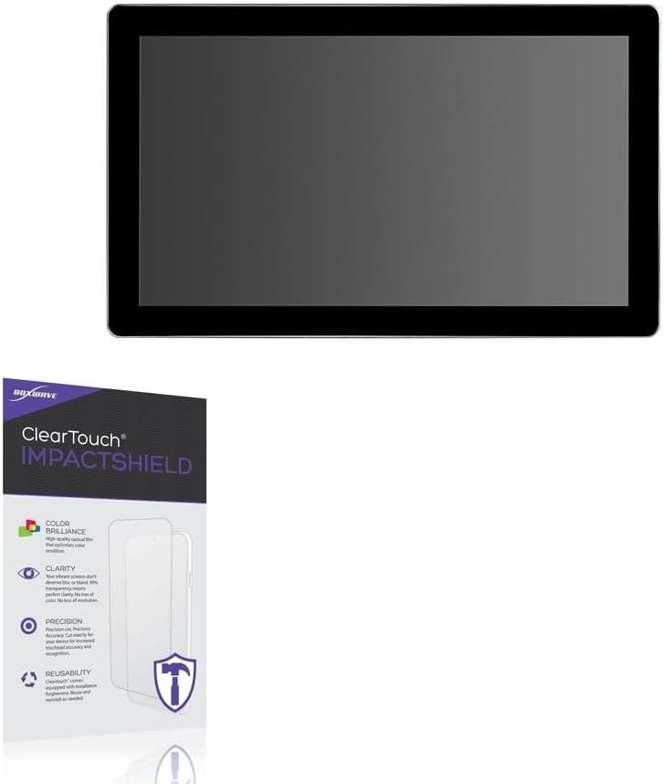 BoxWave Screen Protector Compatible With Premio PI-ZB195P25FH02-ARA - ClearTouch ImpactShield (2-Pack), Impenetrable Screen Protector Flexible Film