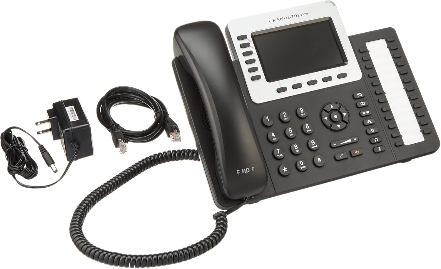 Grandstream GXP2160 6 Line HD VoIP IP Gigabit Phone 24 SideKeys BT PoE Color LCD