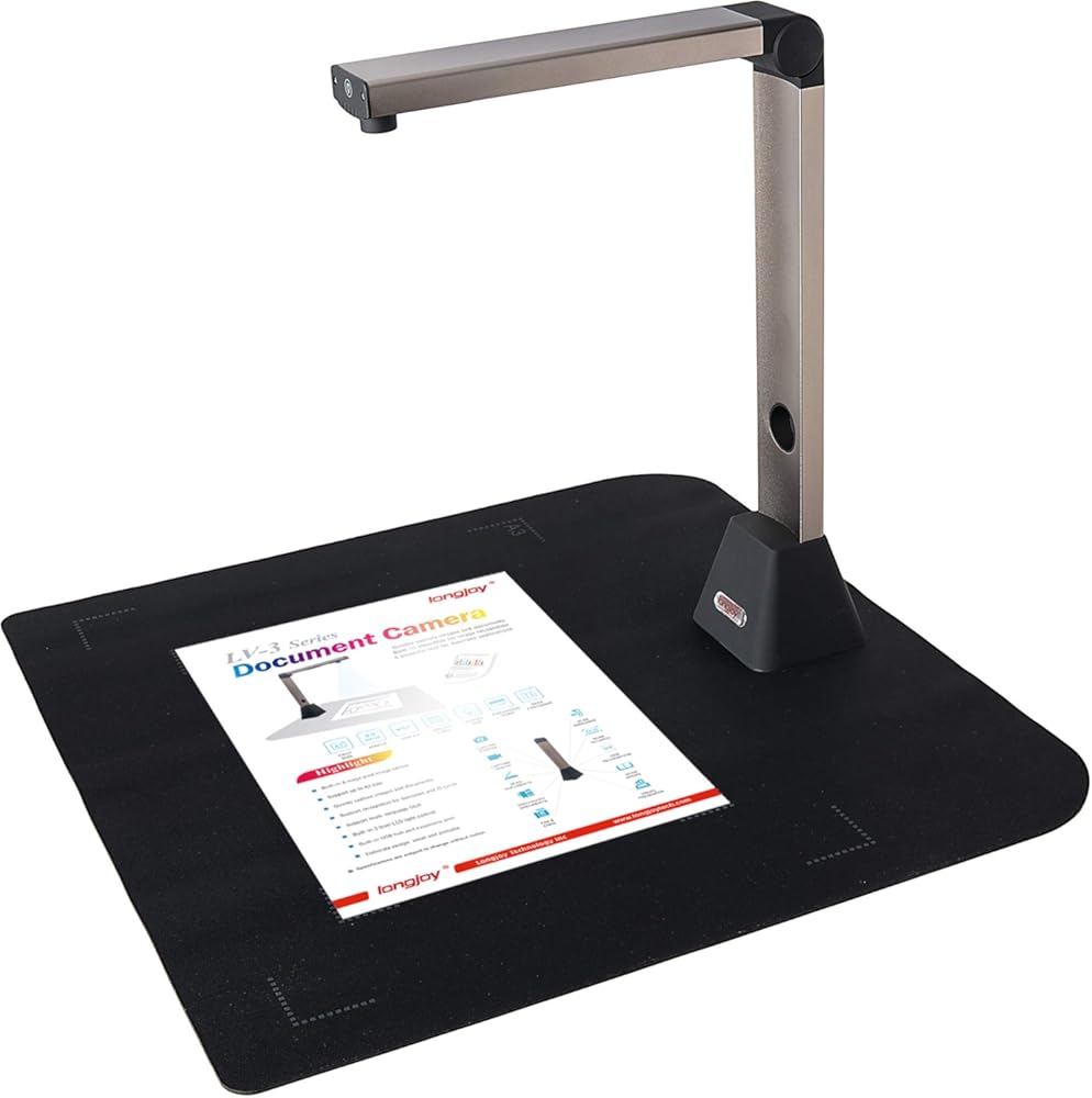 Longjoy Document Camera HD Digital Portable 8MP A3 USB Document Scanner LV-3 Series LV-3800