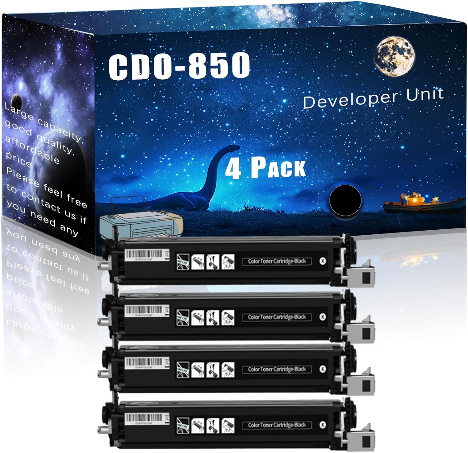 CDO-850 Compatible Developer Unit Replacement for Pantum High Yield Compatible CP9502DN CP9502DN CM8506DN CM8505DN Printers, Meet Printing Needs (4 Pack Black)