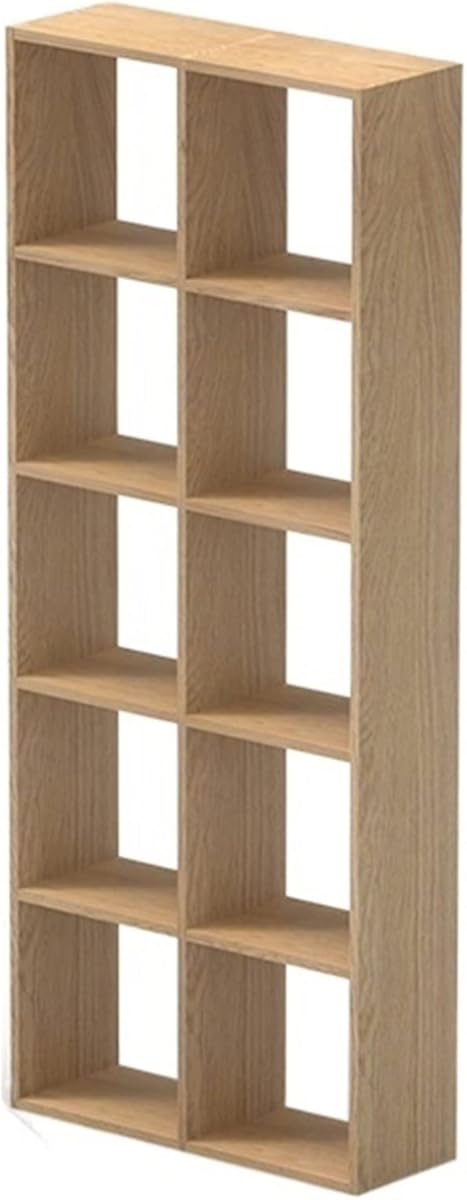 KIRANDY Free Combination Bookshelf, Solid Wood Lattice Bookcase Floor Children's Storage Rack for Bedroom and Living Room (Color : 81x28x200cm, Size : Black Walnut)