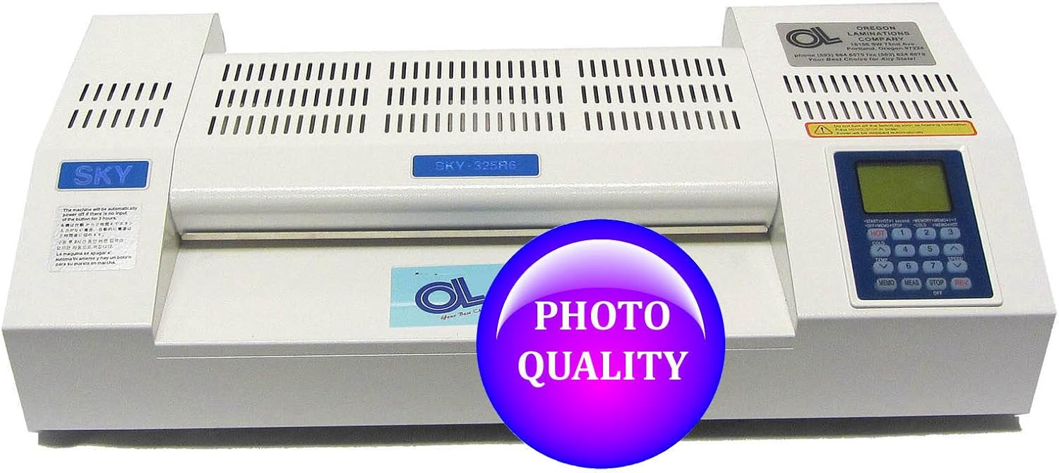 Sky Model 325R6 Photo Quality Pouch Laminator, 12.8-inch Entry, Heated Rollers Laminating Machine