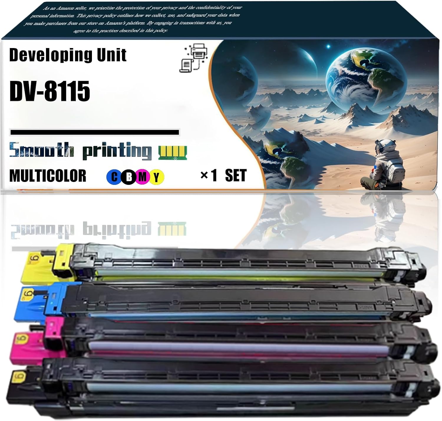 LSSF Replacement Parts Developing Unit DV-8115 Compatible with Kyocera ECOSYS M8124cidn M8130cidn Printers, Contains Chip and Clear Printing (4-Pack BK/C/M/Y)