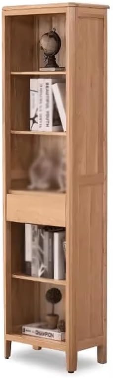 Book Shelf Open Bookcase All Solid Wood Bookcase Household Retro Oak Bookcase Storage Rack Solid Wood Bookshelf Display Cabinet Nordic Simple Bookcase for Living Room, Home Office, Bedroom ( Color : A