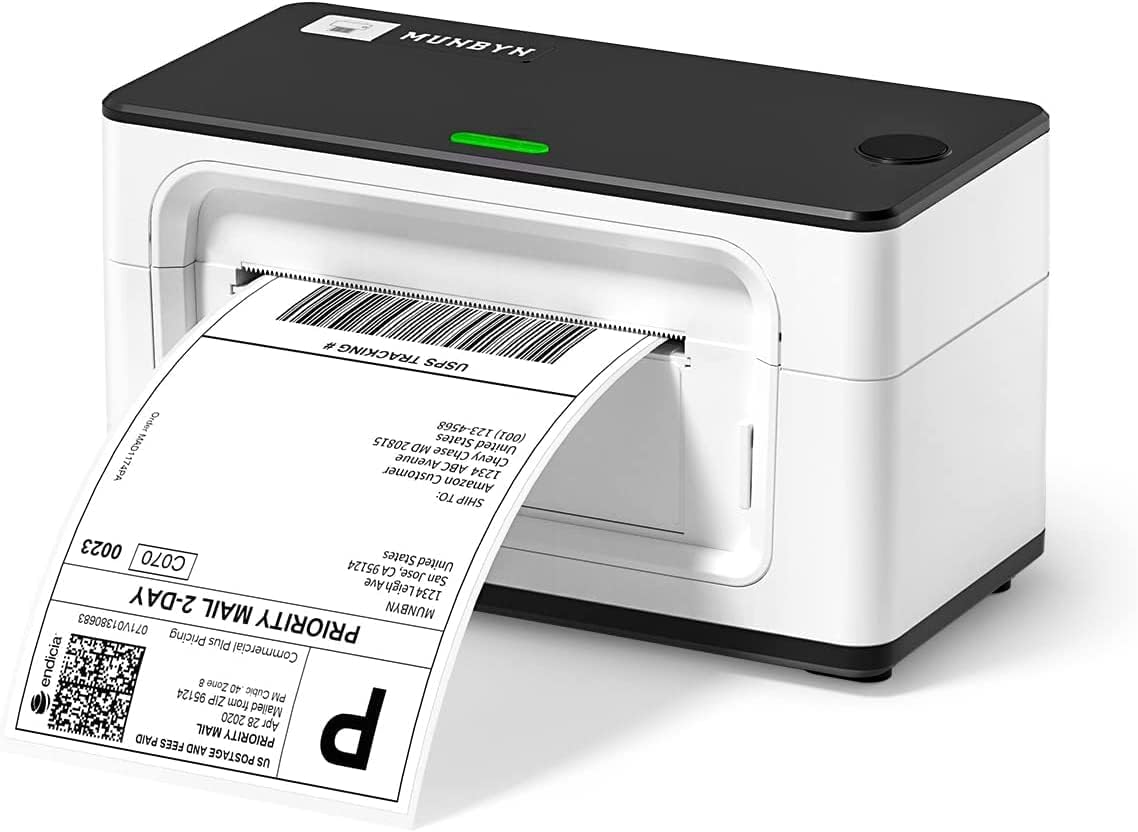 MUNBYN Shipping Label Printer RealWriter 941, 4x6 Thermal Label Printer for Shipment of Packages, Home Shipping Small Business, Compatible with macOS, Windows (USB Only)
