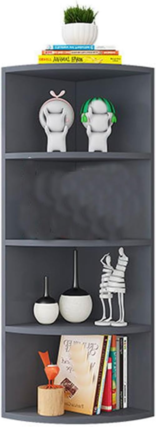 LWZQRVCT Corner Bookshelf, Floorstanding Corner Bookcase, Industrial Corner Bookcase,Bookcase Bookshelf for Living Room Bedroom Home Office(50x50x120cm)