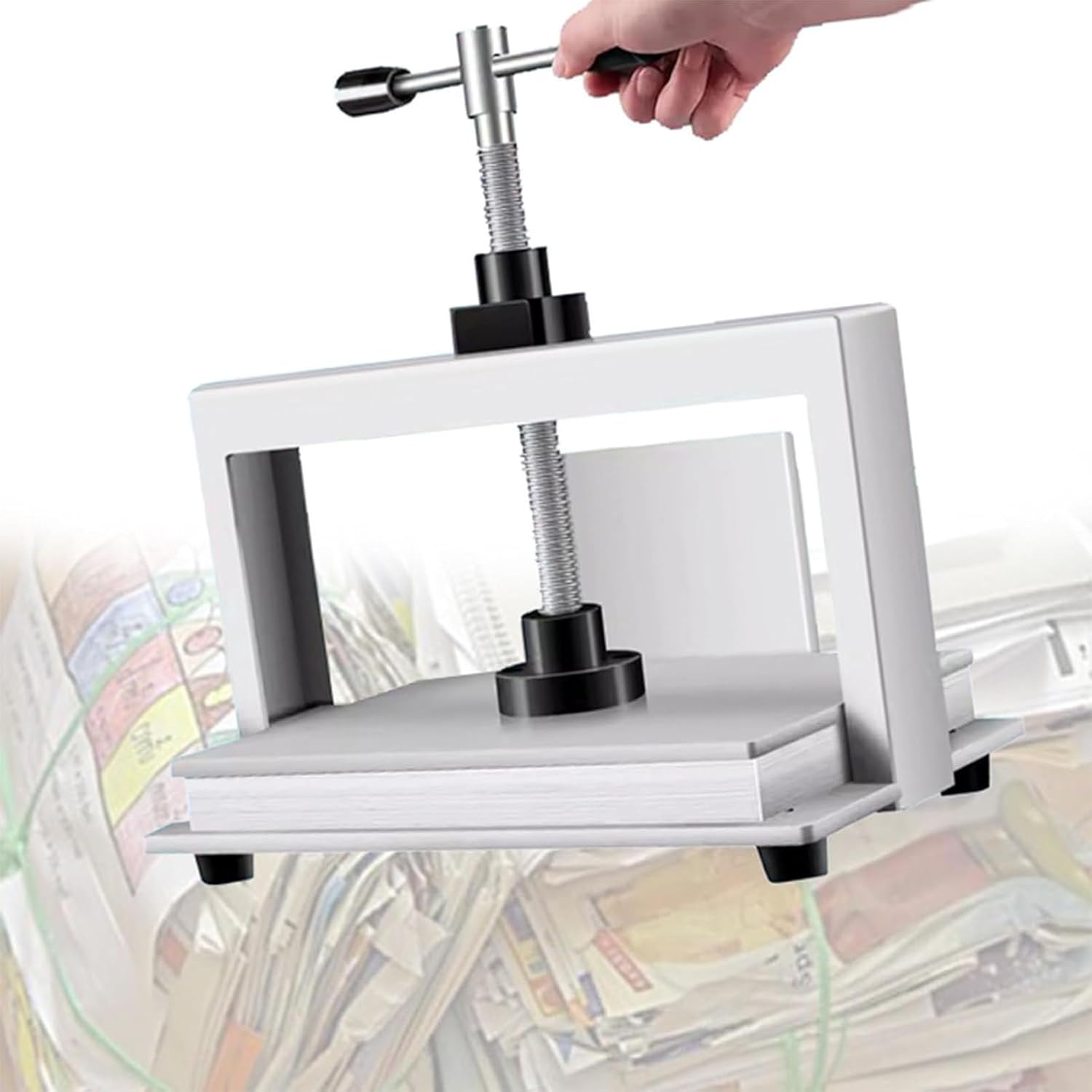 XQZMZSCP A4/A3 Flatbed Press, Manual Flatbed Press, Binding Press Heavy Duty Binding Machine Dual Counterbalance 3306 lb (1500 kg) (A4)