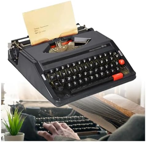 Vintage Portable Manual Typewriter – Classic Black Antique Writing Machine for Letters, Collectibles & Unique Gifts – Perfect for Writers & Nostalgia Lovers