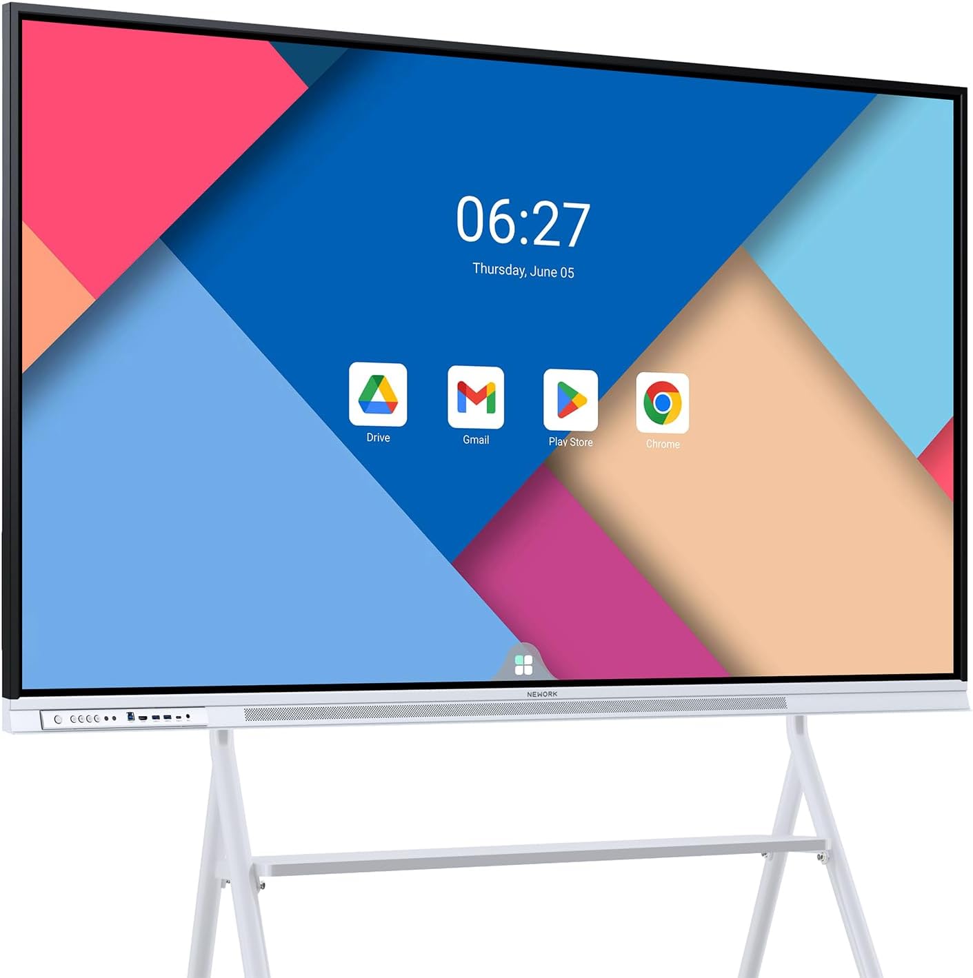 NEWORK 75 Inch 4K Smart Board - Google EDLA-Certified Interactive Whiteboard, Android 14, 50-Point Touch, Wireless Casting - Digital Whiteboard for Classrooms & Hybrid Offices (Board Only)