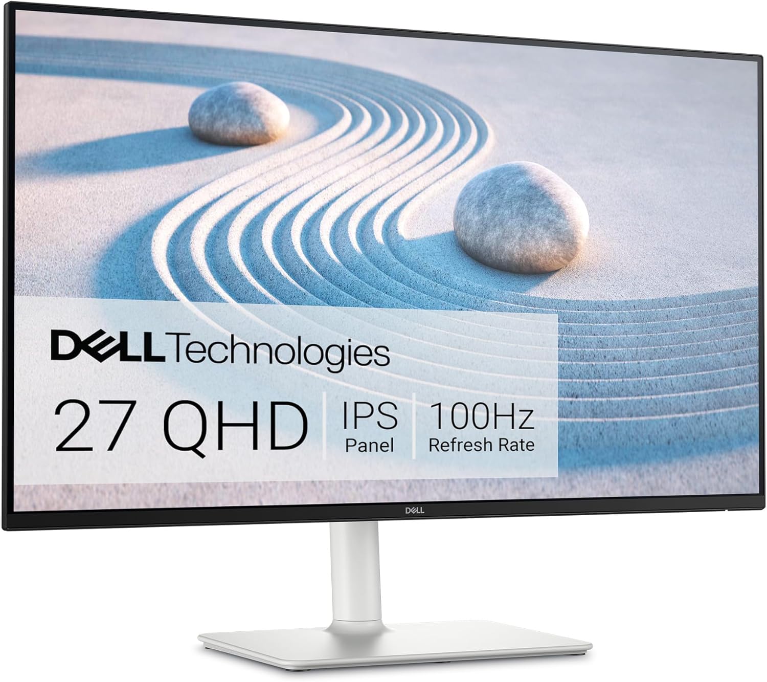 Dell S2725DS Monitor - 27 Inch, QHD (2560x1440) Display, 100Hz refresh rate, 1500:1 contrast ratio, TÜV Rheinland Eye comfort 4 Star,Integrated 2x5W speaker, Height/Tilt/Swivel/Pivot- Ash White color
