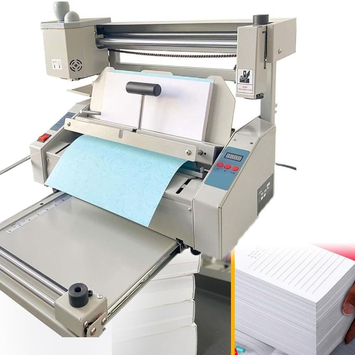 GYQSSD Manual Hot Glue Book Binder, Wireless Desktop Glue Book Binding Machine, Milling Spine Rougher Binding Machine, 0.1-40mm Binding Thickness, for Office Book Paper Albums