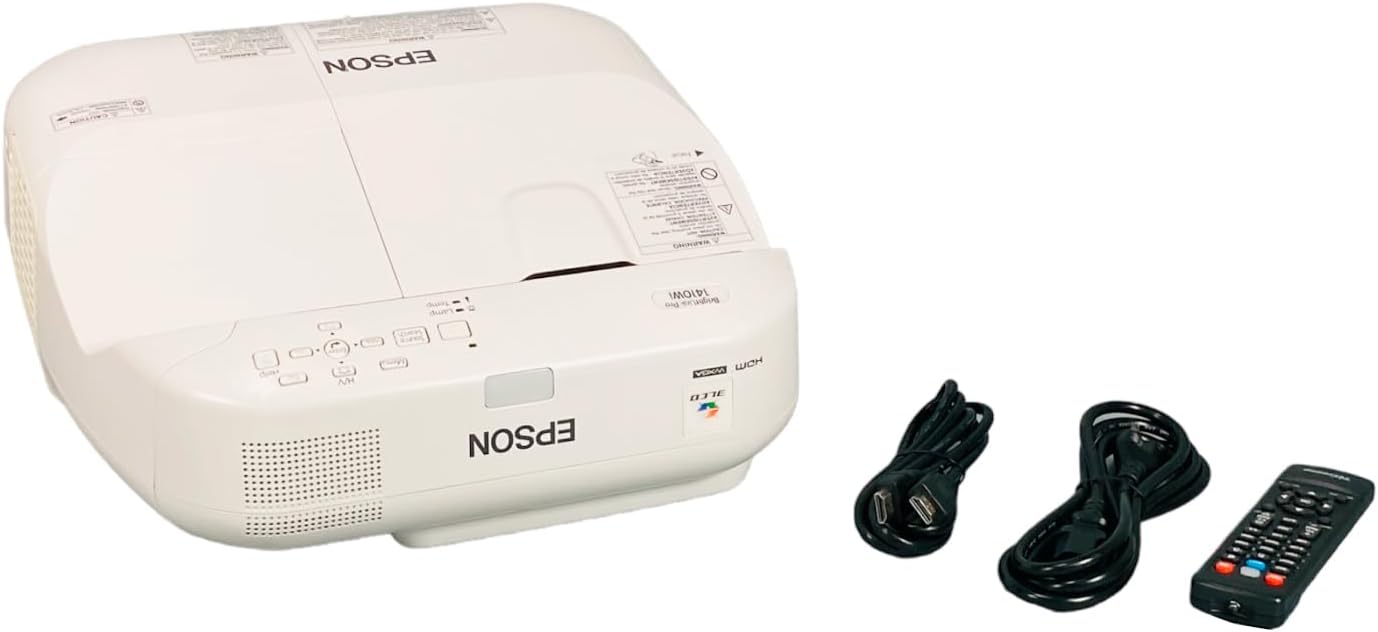 Epson BrightLink Pro 1410Wi 3LCD Projector UST 3100 ANSI HD Wireless, Bundle HDMI Cable Remote Control Power Cable