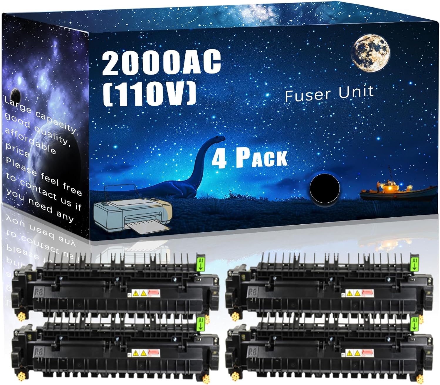 MUCQL 2000AC (110V) Compatible Fuser Unit Replacement for Toshiba High Yield Compatible E Studio 2000AC 2500AC Printers, Meet Printing Needs (4 Pack Black)
