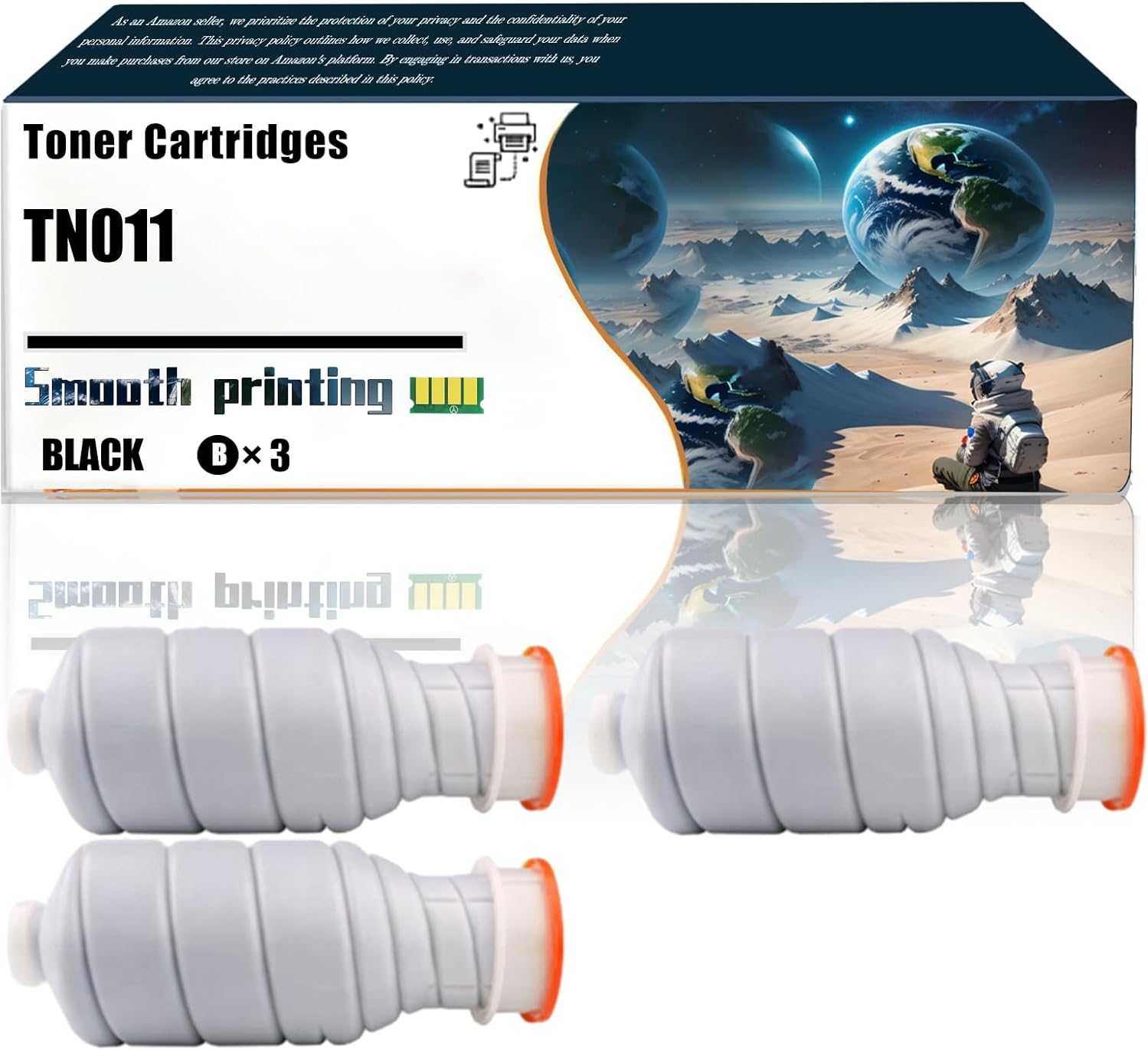 LSSF Replacement Parts Toner Cartridges TN011 Compatible with Konica Minolta bizhub Pro 1051 bizhub Pro 1200 bizhub Pro 1200P Printers, Contains Chip and Clear Printing (3 Pack Black)