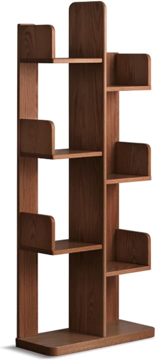 HIHELO Book Case Simple Bookshelf Bookcase Student Storage Floor Cabinet Living Room Shelf Bookshelves (Color : 1)