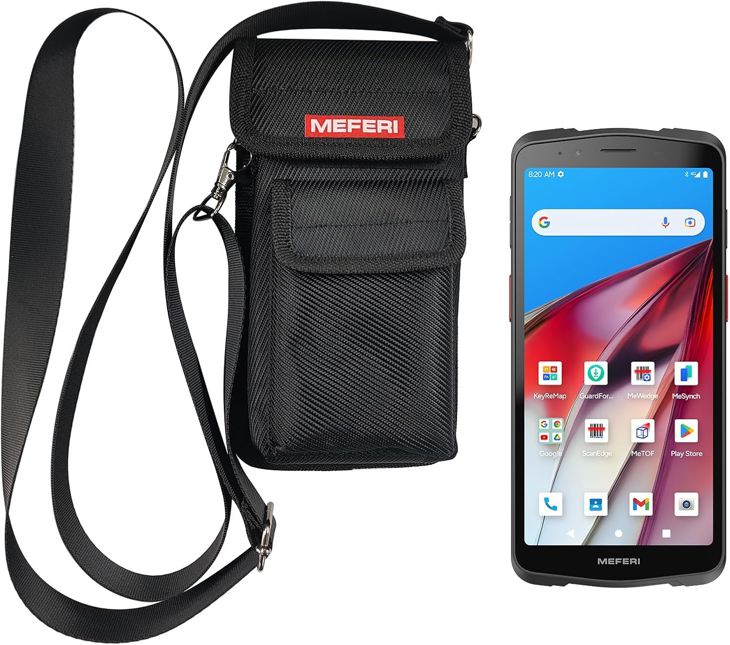 MEFERI ME61 Android Barcode Scanner with Shoulder Bag, Equip with SE4710 Zebra Scanner, 6