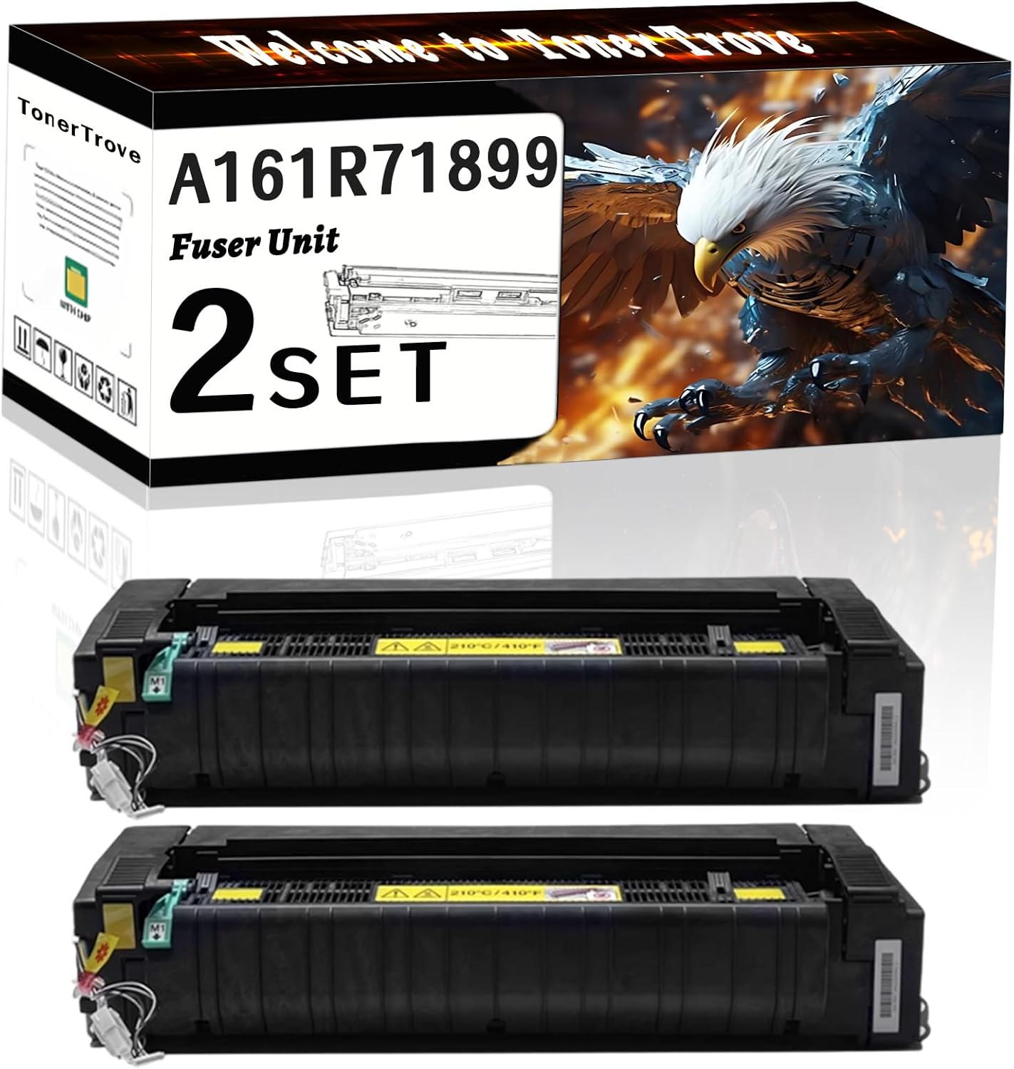 LECUU A161R71899(110V) Fuser Unit Compatible for Konica Minolta bizhub 224e 284e 364e 368 C224 C224e C258 C284 C284e C308 C364 C364e C368 Printers, Office Printing is Easy Clear Smooth (2 Set)