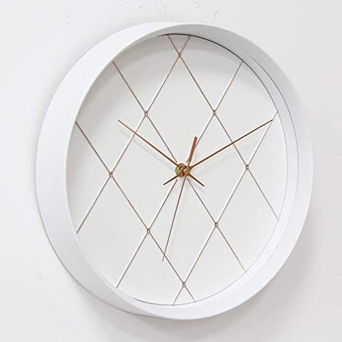 IIPOSAQQ Silent Decorative Wall Clock Kitchen Wall Clocks for Office/Kitchen/Bedroom/Living Room/ClassroomC (Color : Blue) (White)