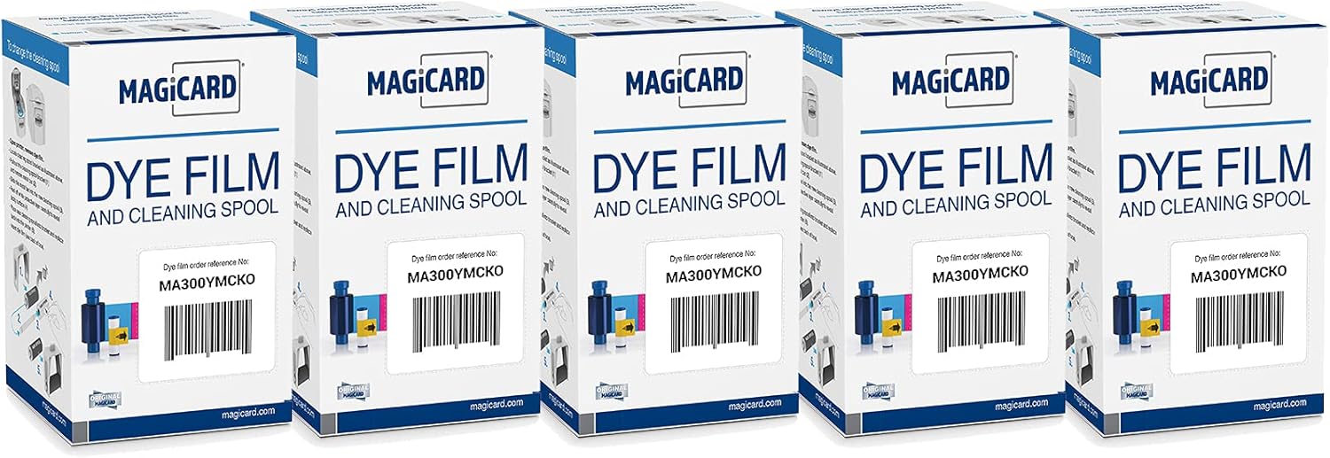 Bodno 5 x Magicard MA300YMCKO Color Ribbon - YMCKO - 300 Prints Software Demo