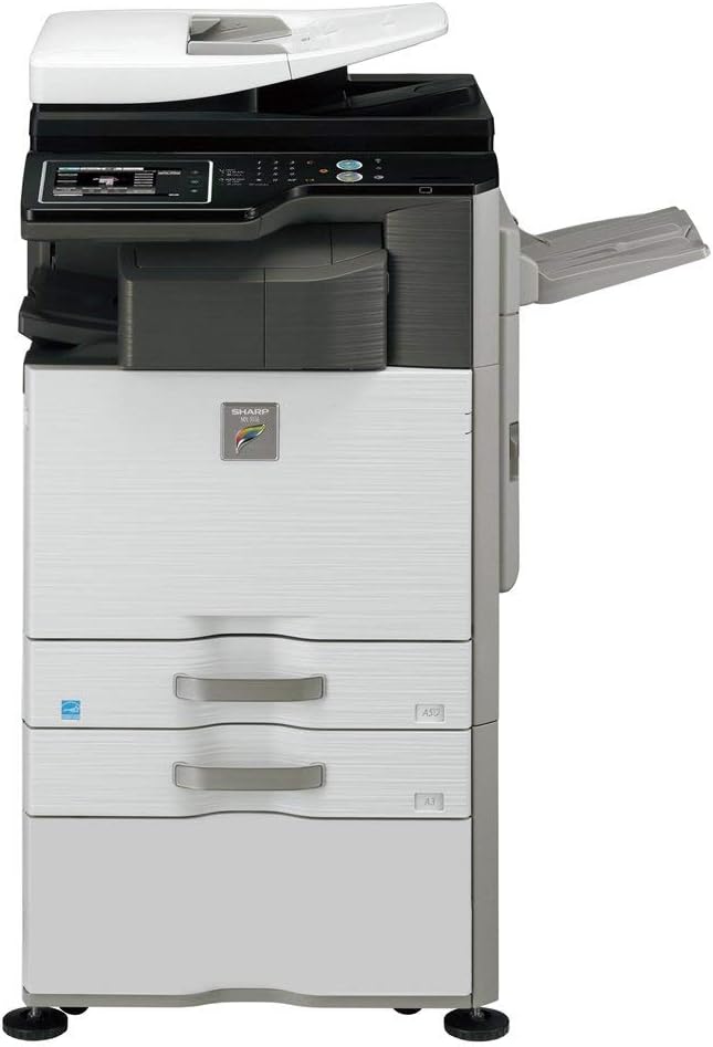 Sharp MX-3116N Color Copier Printer Scanner All-in-One MFP - A3 11x17, 31ppm, Copy, Print, Scan, Network, Duplex, 2 Trays and Cabinet (Renewed)