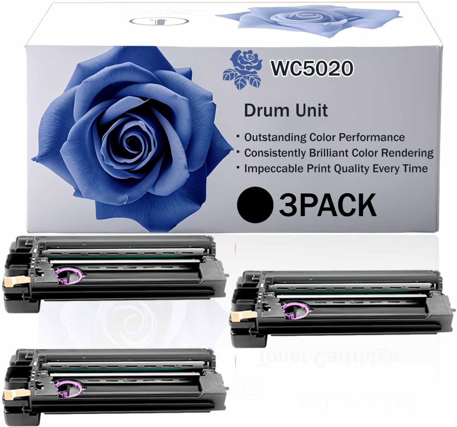 LECUU WC5020 101R00432 High Yield Drum Unit Compatible for Xerox WorkCentre 5016 5020 5020B 5020DB 5020DN Printer, Premium Print Performance for Your Office Needs, 22000 Pages (BK-3PACK)