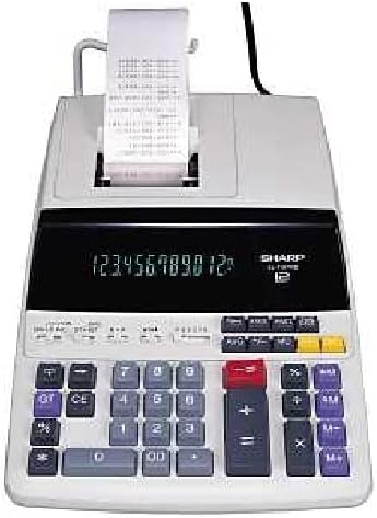 EL1197PIII Two-Color Printing Desktop Calculator, 12-Digit Fluorescent,Black/Red