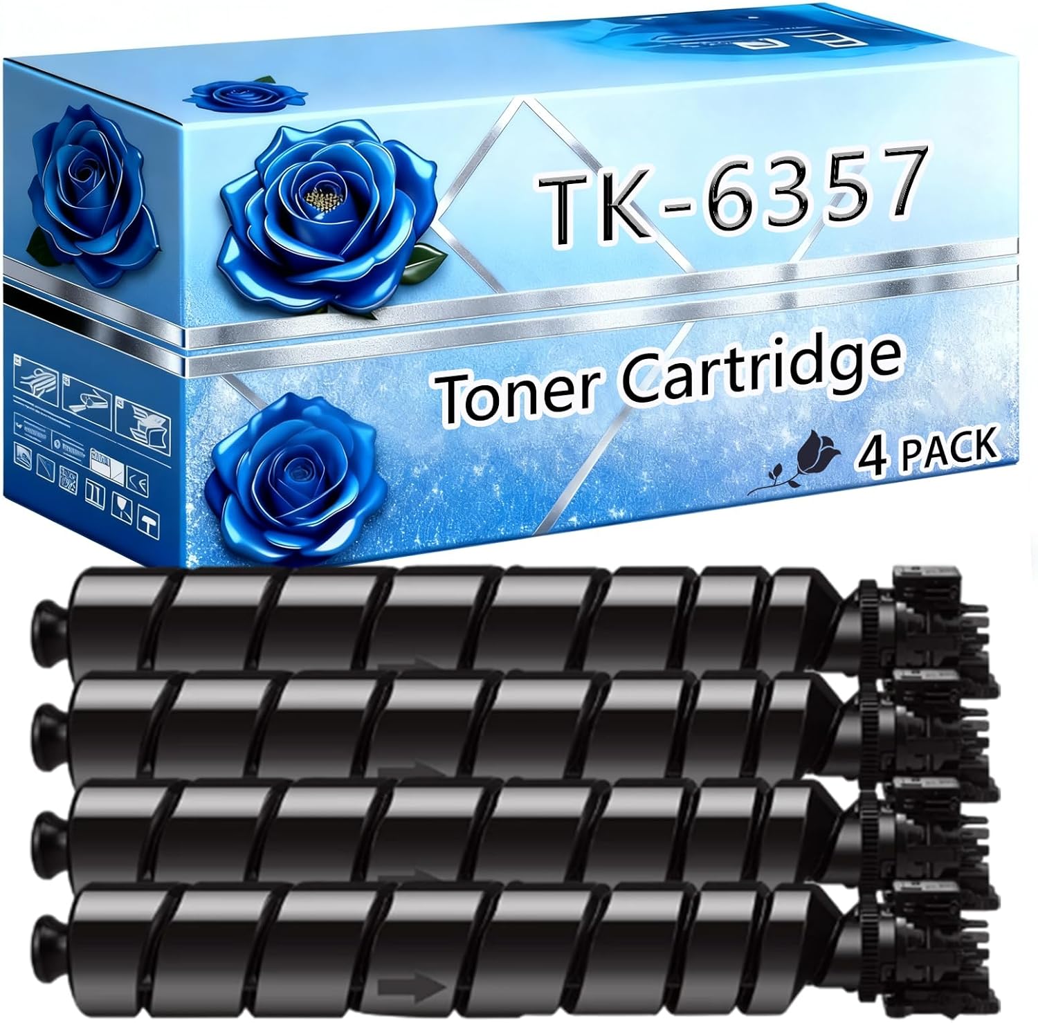 BIVOL Compatible Toner Cartridge Replacement for Kyocera TK-6357 High Yield 52000 Pages TASKalfa MZ4001i MZ5001i MZ6001i MZ7001i Printers (4 Pack Black)
