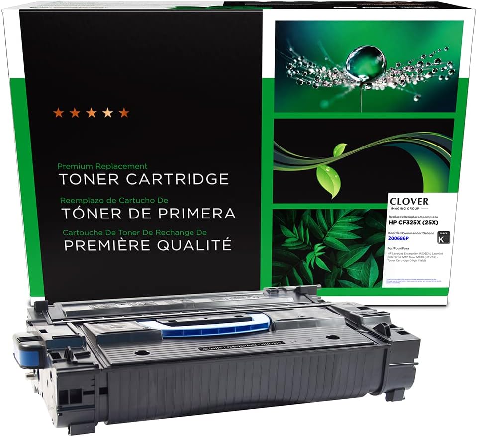 Clover Remanufactured Toner Cartridge Replacement for HP CF325X (HP 25X) | Black | High Yield