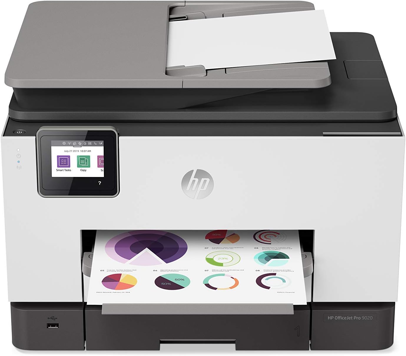 HP Officejet Pro 9020 All-in-One Colour Inkjet Printer 1MR78A USB Wireless (Renewed)