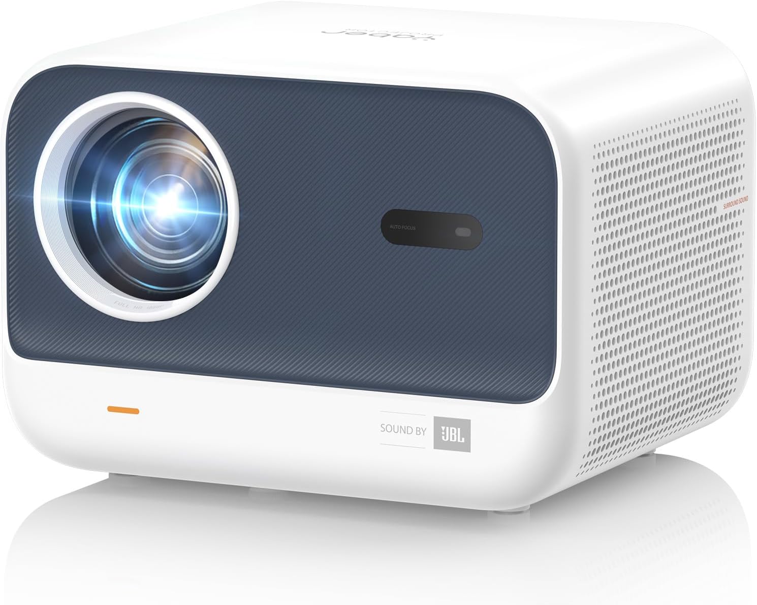 [Sound by JBL & Seamless Autofocus] Yaber 1080P Native Projector, L2s Video Projector, LED Projector with WiFi 6 and Bluetooth 5.1 Home Cinema Projector for Mobile Phone/Laptop, Gray