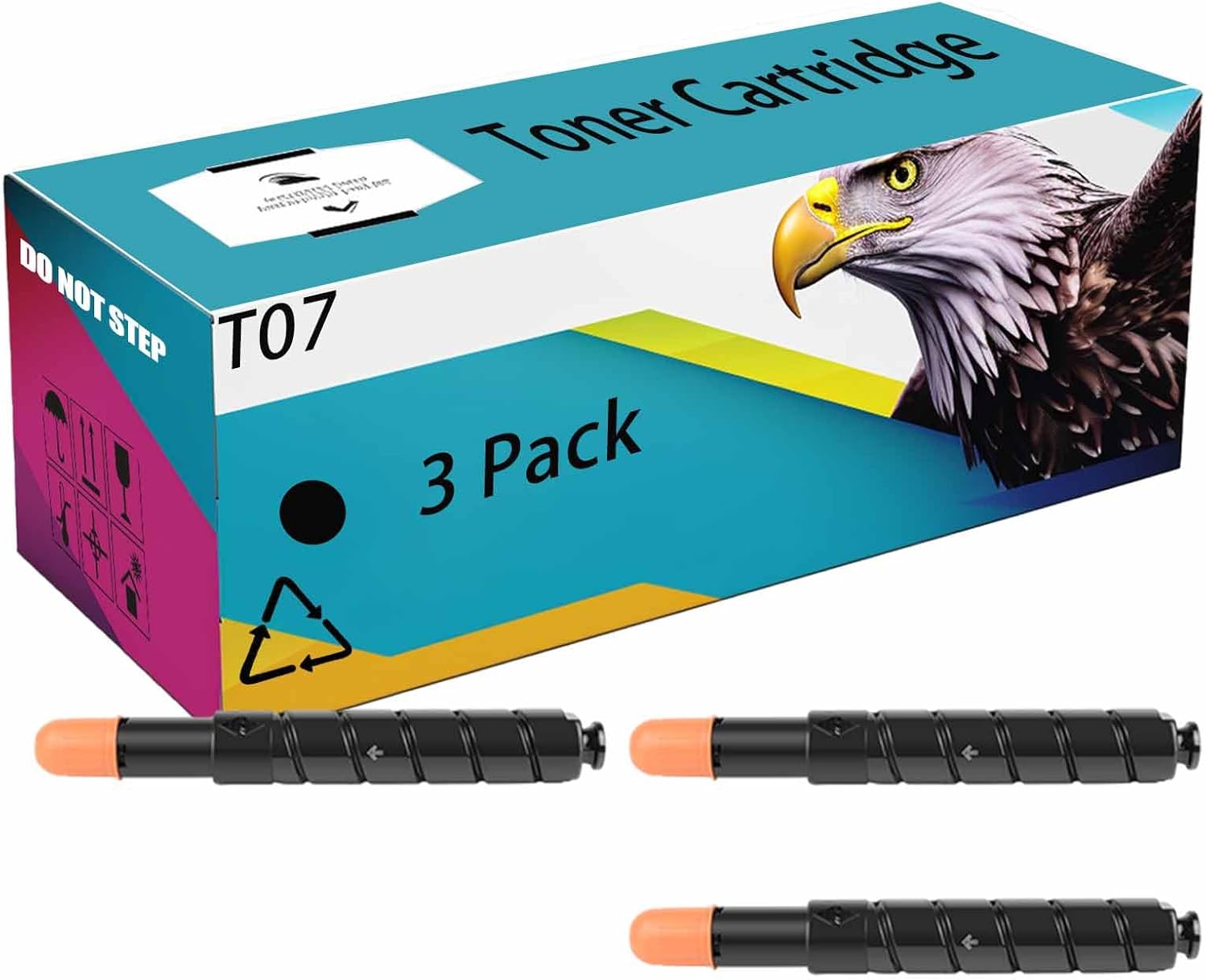 CEECN Compatible for Canon T07 3641C001AA 3642C001AA 3643C001AA 3644C001AA Toner Cartridge imagePRESS Lite C165 Printer, High Yield 52000 Pages, Clear Printing (Black*3)