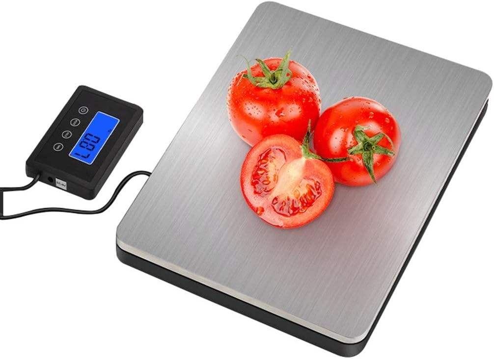 XYIANG 180Kg/50G Digital Large Capacity Weighing Platform Scales for Postal Industrial Commercial Shop Kitchen Letter Parcels Luggage Scales Silver