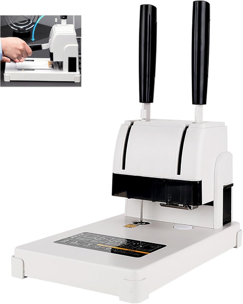 XIVUIFOI Manual Binding and Punching Machine,Hot Melt Binding Machine,Preheating Time: 2-4min/binding Thickness: ≤30mm/Punching Diameter: 5MM/15s Quick Installation