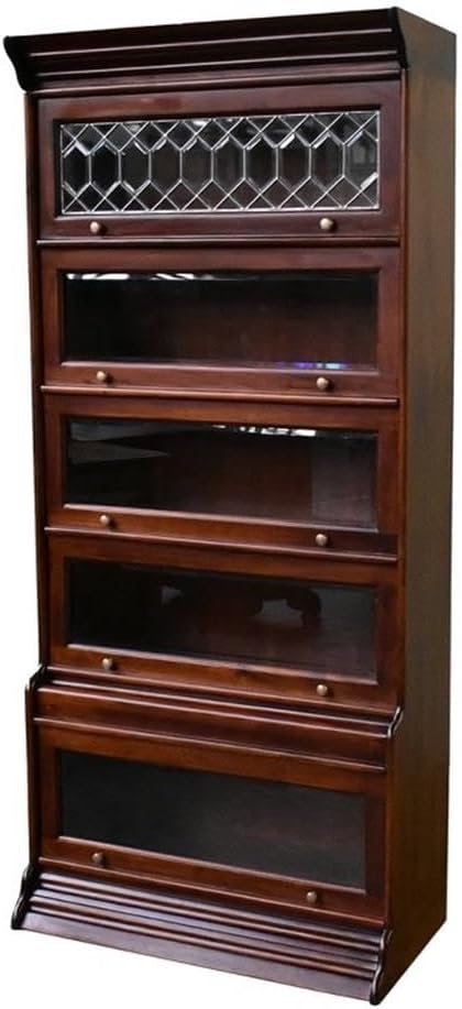 Crafters and Weavers Legacy 5 Stack Barrister Bookcase - Brown Walnut