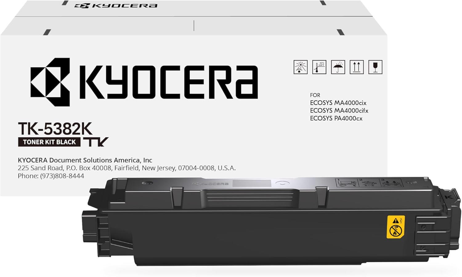 KYOCERA TK-5382K Black Toner Cartridge for ECOSYS MA4000cifx / MA4000cix / PA4000cx Model Laser Printers (1T02Z00US0)