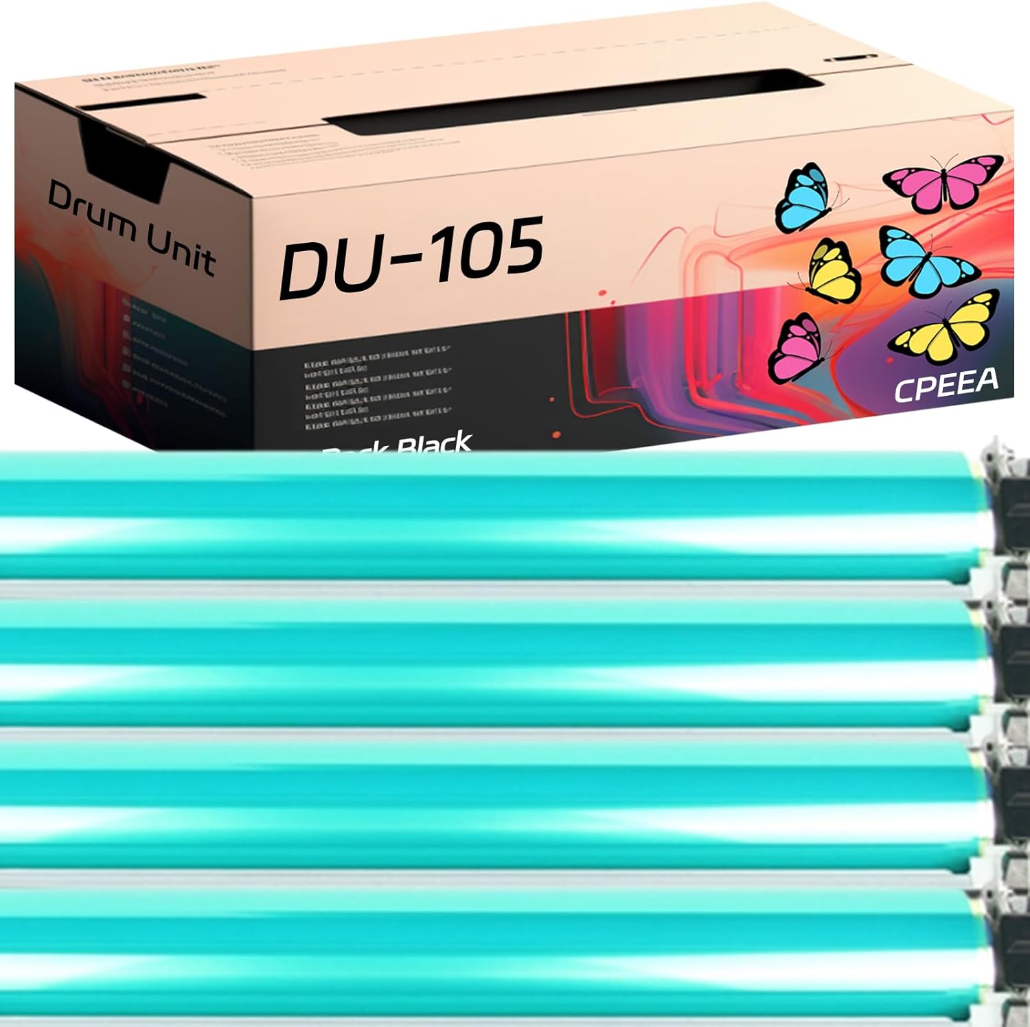 Compatible for Konica Minolta DU-105 Drum Unit Work for Konica Minolta bizhub Press C1060 C1070 C71hc Printers, with Chip, High Yield 260000 Pages, Clear Printing (4 Pack Black)