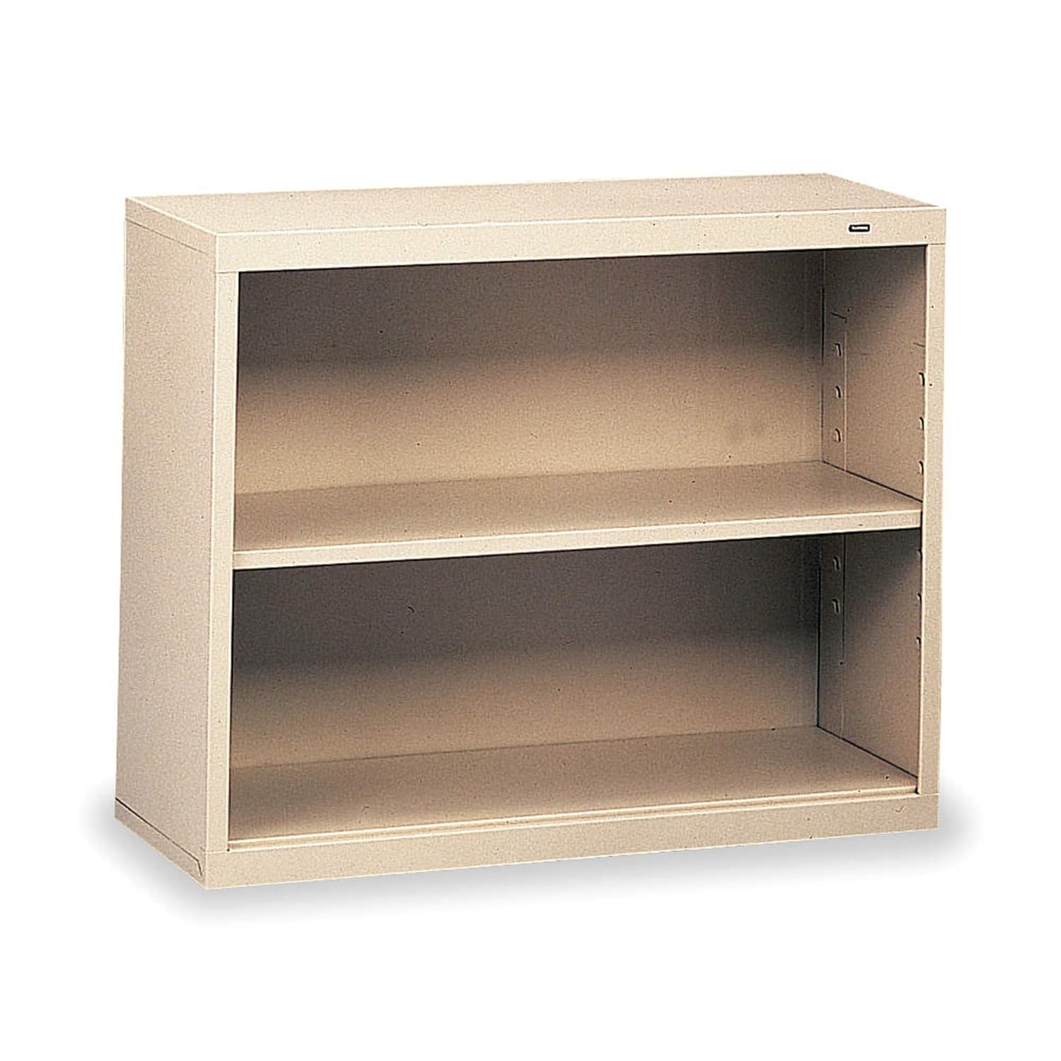 Welded Steel Bookcase, H 28, 1 Shelf, Putty B-30CP