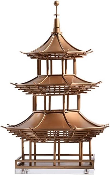 Ornaments Desktop, Desk Ornament Zen Pavilion Ornaments Architectural Crafts Ancient Shelves Bookcases Classical Pavilion Decorations Statuette - Bookshelf - Dinning Tabl